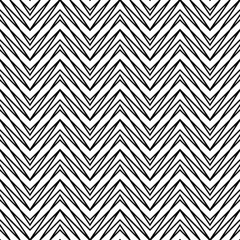 Zigzag lines seamless pattern. Angled stripes ornament. Linear motif. Pinstripes print. Striped background. Tilted line shapes wallpaper. Slanted stripe figures backdrop. Vector illustration