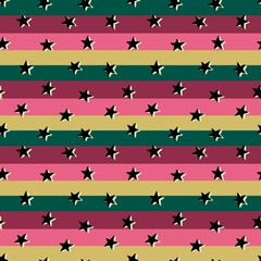 Cartoon geometric seamless stars and stripes pattern for wrapping paper and kids clothes print and fabrics