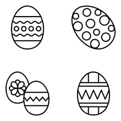 Easter Vector Line Icons