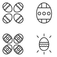 Easter Vector Line Icons
