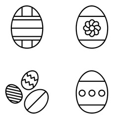 Easter Vector Line Icons