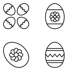 Easter Vector Line Icons