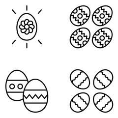 Easter Vector Line Icons