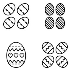 Easter Vector Line Icons