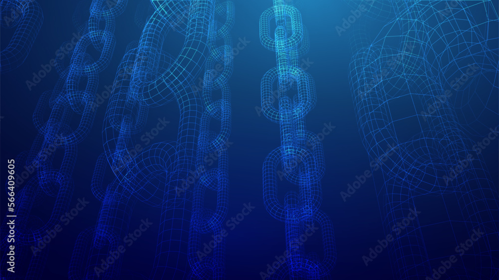Poster blockchain digital technology. big data vector background. cryptocurrency technology vector backgrou