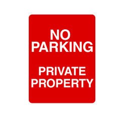 Restricted Private Property Sign on Transparent Background
