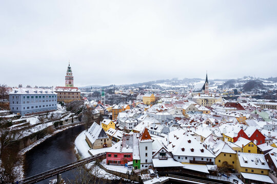 Česky Krumlov - Panorama der Altstadt