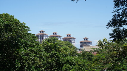 view of the town in the city