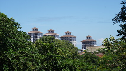 view of the town in the city