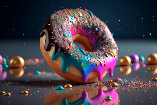 Donuts 3D Chocolate IA 