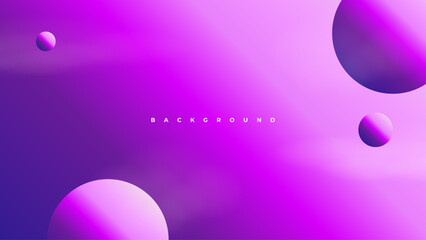 Minimal geometric background. Purple elements with fluid gradient. Dynamic shapes composition. Vector wallpaper