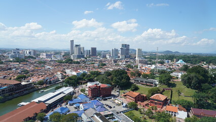 Obraz premium Malacca city aerial view|馬六甲 