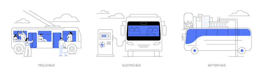 Sustainable public transport abstract concept vector illustrations. © Visual Generation