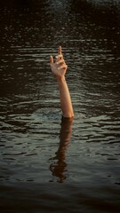 Fototapeta premium Person in water