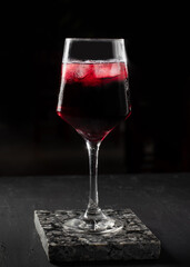 red wine in glass