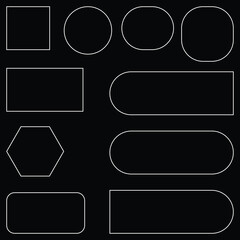 Geometric Shapes on black background