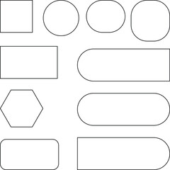 Geometric Shapes on white background