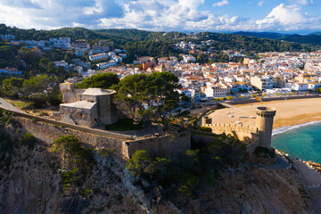 Fototapeta na wymiar Top view of the city of Tossa de Mar. Province of Girona. Spain