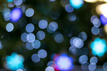 xmas light color bokeh blur