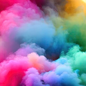 smoke, cloud, colourful, background, wallpaper, created with the aid of generative AI