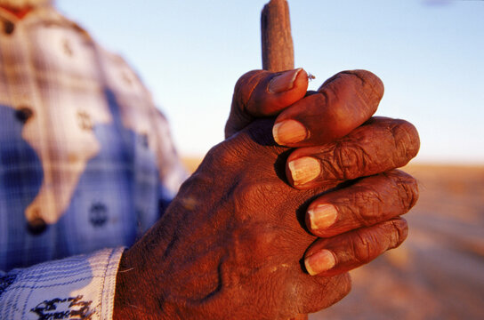 Wrinkled hands, Australia