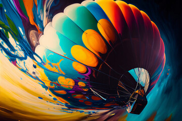 Balon balony abstrakcyjny obraz jak malowany 26 - obrazy, fototapety, plakaty