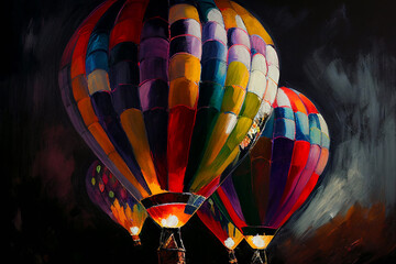 Balon balony abstrakcyjny obraz jak malowany 20 - obrazy, fototapety, plakaty