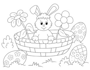 cute easter coloring page. you can print it on 8.5x11 inch paper