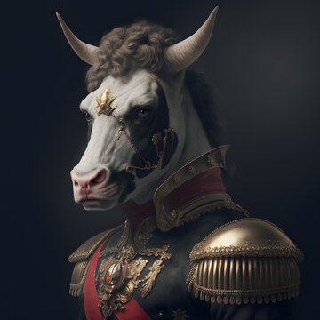The Moovine Napoleon: A Humanoid Cow with an Uncanny Resemblance