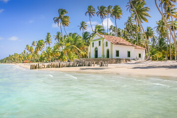 Carneiros Beach and Chapel in Pernambuco, Northeastern Brazil, South America