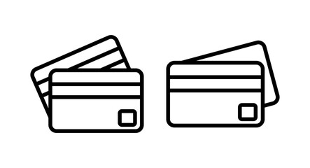 Credit card icon vector illustration. Credit card payment sign and symbol