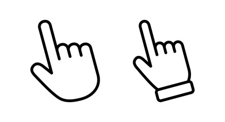 Obraz premium Hand cursor icon vector illustration. cursor sign and symbol. hand cursor icon clik
