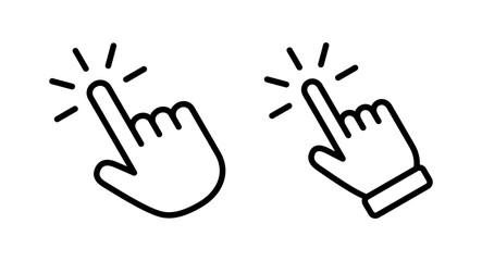 Hand click icon vector illustration. pointer sign and symbol. hand cursor icon