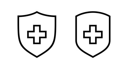 Fototapeta premium Health insurance icon vector illustration. Insurance document sign and symbol
