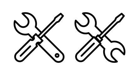 Repair tools icon vector illustration. tool sign and symbol. setting icon. Wrench and screwdriver. Service