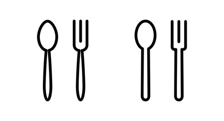 spoon and fork icon vector illustration. spoon, fork and knife icon vector. restaurant sign and symbol