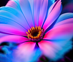 Obraz premium beautiful abstract background with blue flowers