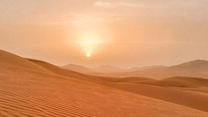 Fototapeta premium sunset in the desert