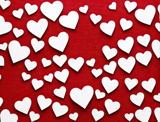 heart shape hearts on white background