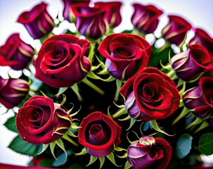 beautiful bouquet of roses in a vase