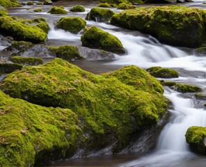 the mountain stream in norway.