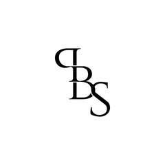 pbs typography letter monogram logo design