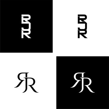 rjr initial letter monogram logo design set