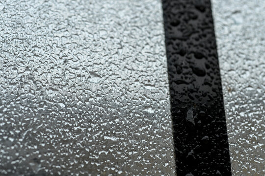 Close Up Of Ice Crystals On Aluminium Background