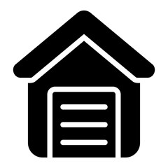 warehouse glyph icon