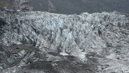 snow covered rocks