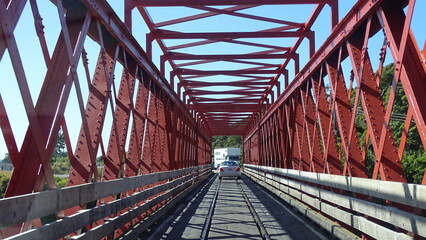 metal bridge in New Zealand