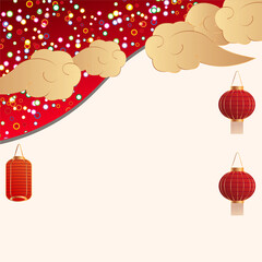 premium vector l chinese template empty space imlek new year