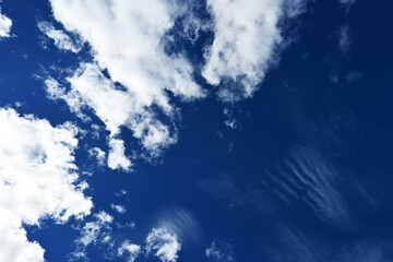 Fototapeta na wymiar blue sky heaven clouds air aerial wallpaper texture background