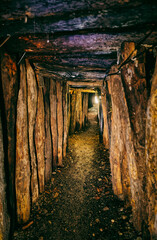 The dark hallway of the old mine at Samobor Croatia